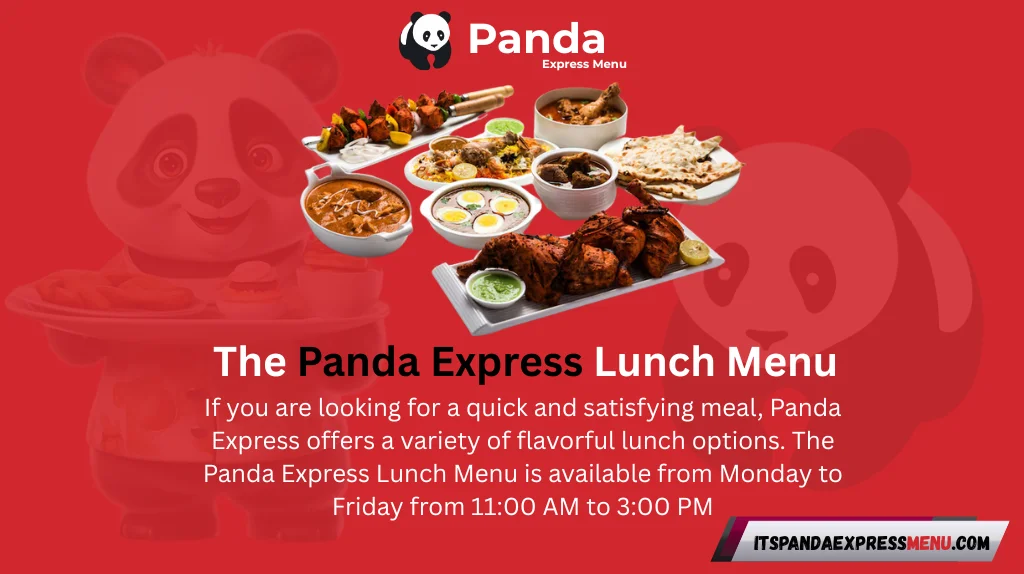 The Panda Express Lunch Menu